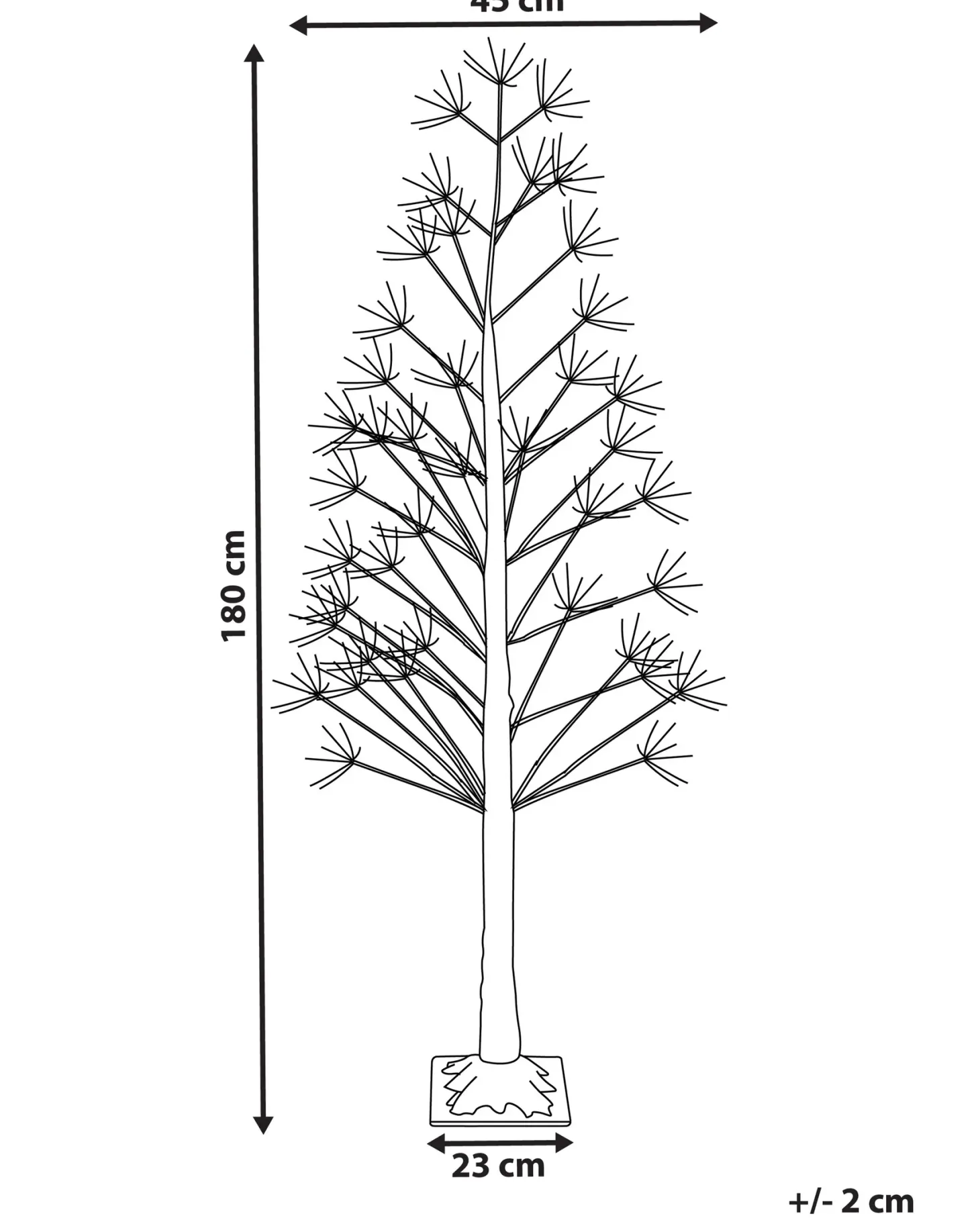 Dekoracja ogrodowa LED ALBIONI Drzewko 180 cm Biały