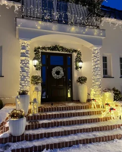 Dekoracja ogrodowa LED ANGELI Renifer 92/85/49 cm Biały