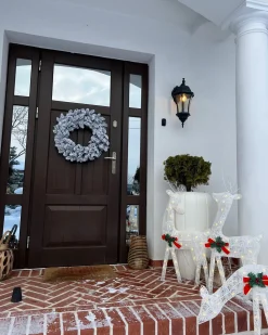 Dekoracja ogrodowa LED ANGELI Renifer 92/85/49 cm Biały