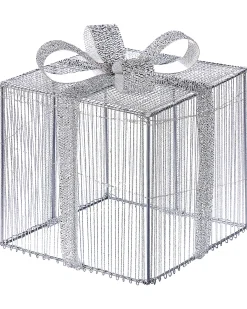 Dekoracja ogrodowa LED ARNES Prezenty świąteczne 25/20/15 cm Srebrny