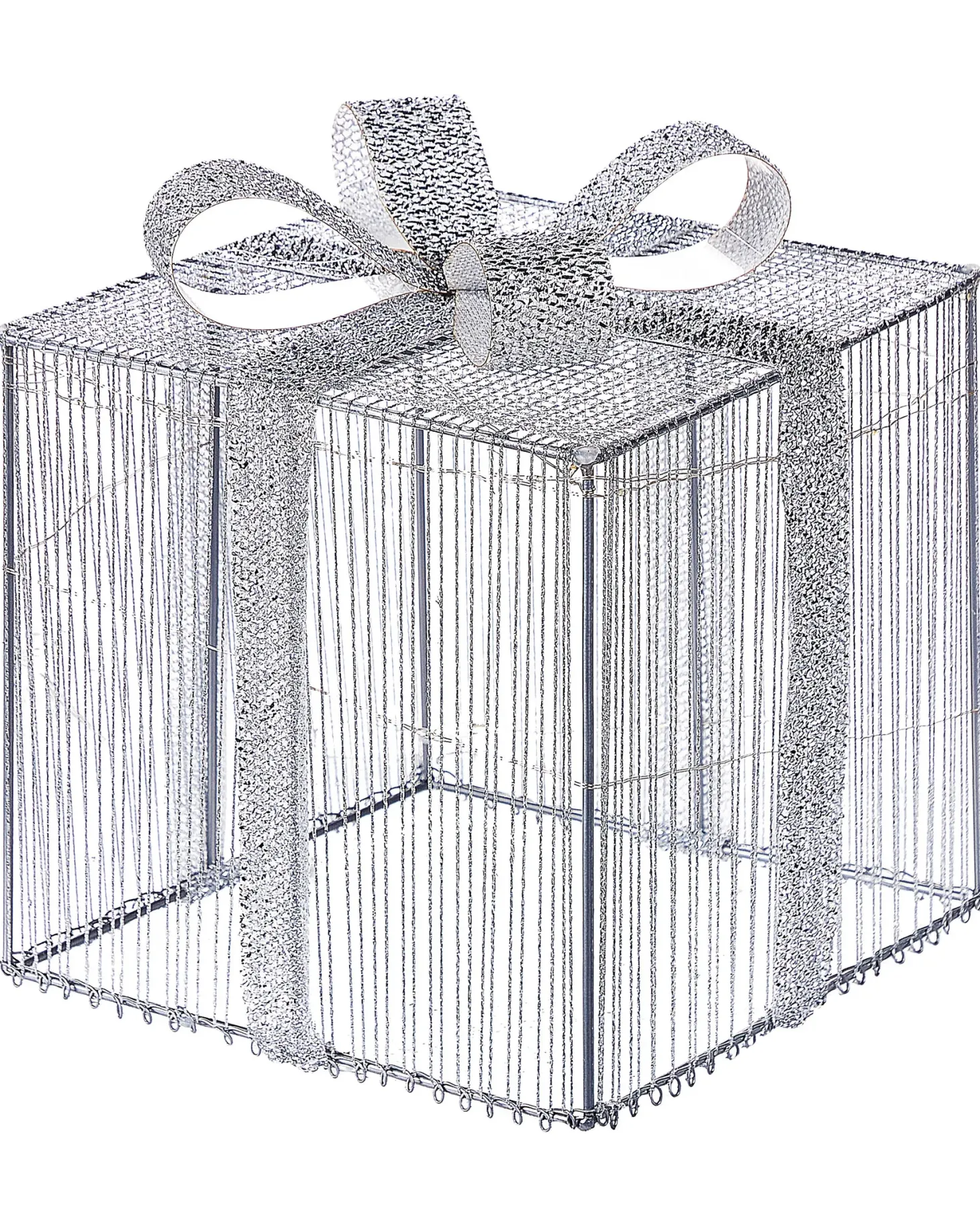 Dekoracja ogrodowa LED ARNES Prezenty świąteczne 25/20/15 cm Srebrny