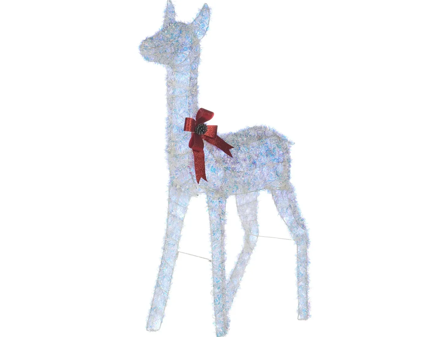 Dekoracja ogrodowa LED AURENNE Jelonek 110 cm Biały