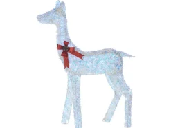 Dekoracja ogrodowa LED AURENNE Jelonek 110 cm Biały