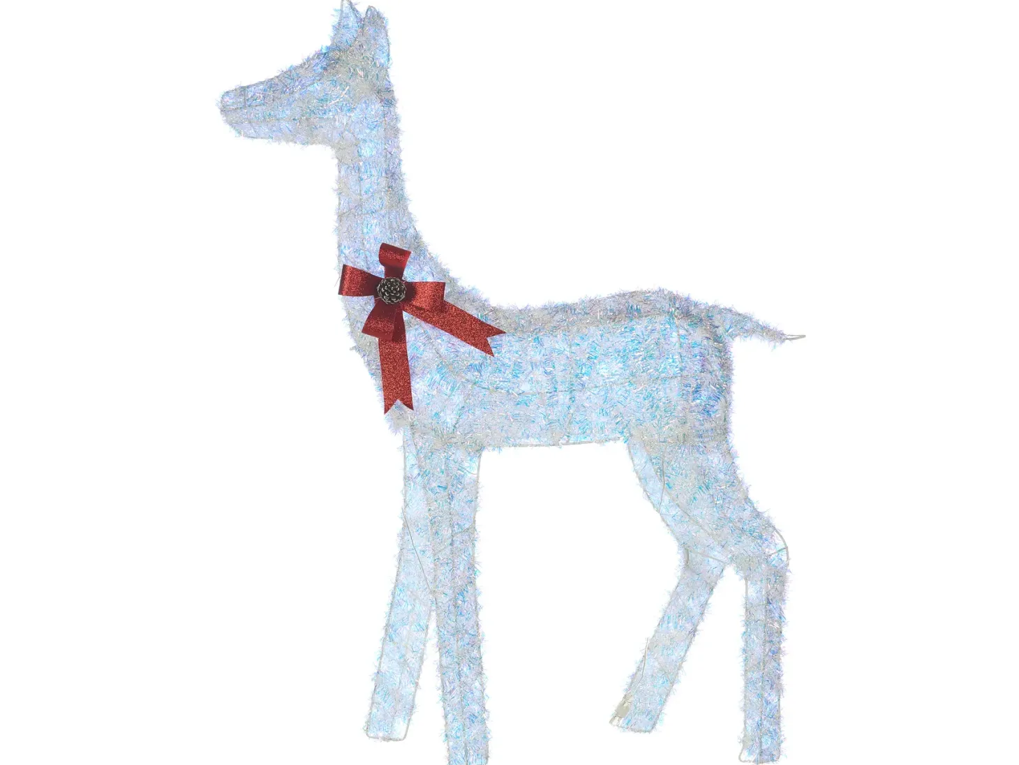 Dekoracja ogrodowa LED AURENNE Jelonek 110 cm Biały