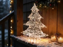 Dekoracja ogrodowa LED BLONDUOS Choinka 60 cm Srebrny