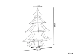 Dekoracja ogrodowa LED BLONDUOS Choinka 60 cm Srebrny
