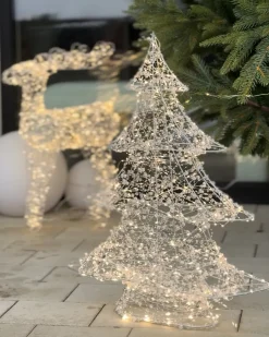 Dekoracja ogrodowa LED BLONDUOS Choinka 60 cm Srebrny