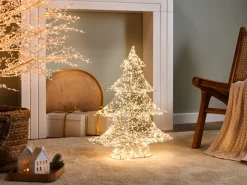 Dekoracja ogrodowa LED BLONDUOS Choinka 60 cm Srebrny