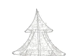 Dekoracja ogrodowa LED BLONDUOS Choinka 60 cm Srebrny
