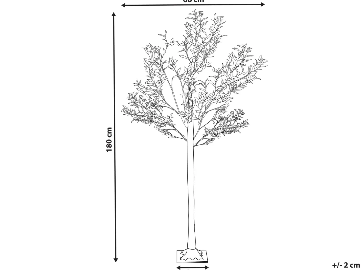 Dekoracja ogrodowa LED CELIONI Drzewko 180 cm Zielony