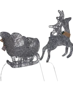 Dekoracja ogrodowa LED ENODAK Renifer 41 cm Srebrny