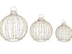 Dekoracja ogrodowa LED GAROUR Bombka 65/50/40 cm Złoty