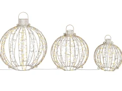 Dekoracja ogrodowa LED GAROUR Bombka 65/50/40 cm Złoty