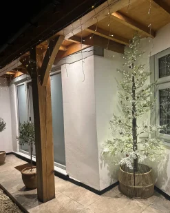 Dekoracja ogrodowa LED GRENIVIK Choinka 245 cm Biały