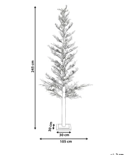 Dekoracja ogrodowa LED GRENIVIK Choinka 245 cm Biały