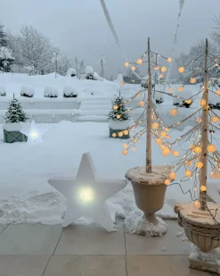 Dekoracja ogrodowa LED HOLAR Choinka 122 cm Biały