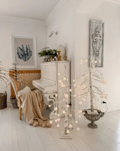 Dekoracja ogrodowa LED HOLAR Choinka 122 cm Biały