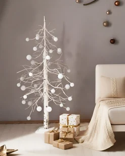 Dekoracja ogrodowa LED HOLAR Choinka 122 cm Biały