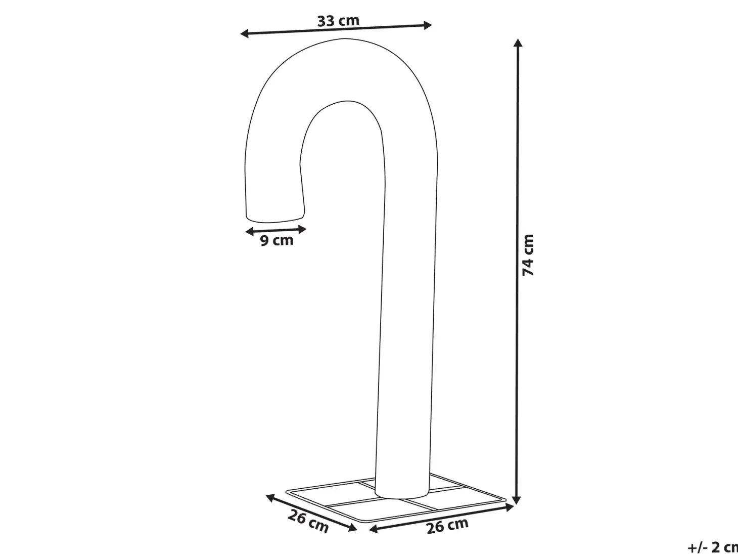 Dekoracja ogrodowa LED HOLMAVIK Laska cukrowa 74 cm Złoty