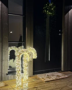 Dekoracja ogrodowa LED HOLMAVIK Laska cukrowa 74 cm Złoty