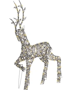 Dekoracja ogrodowa LED HUSAVIK Renifer 140 cm Srebrny
