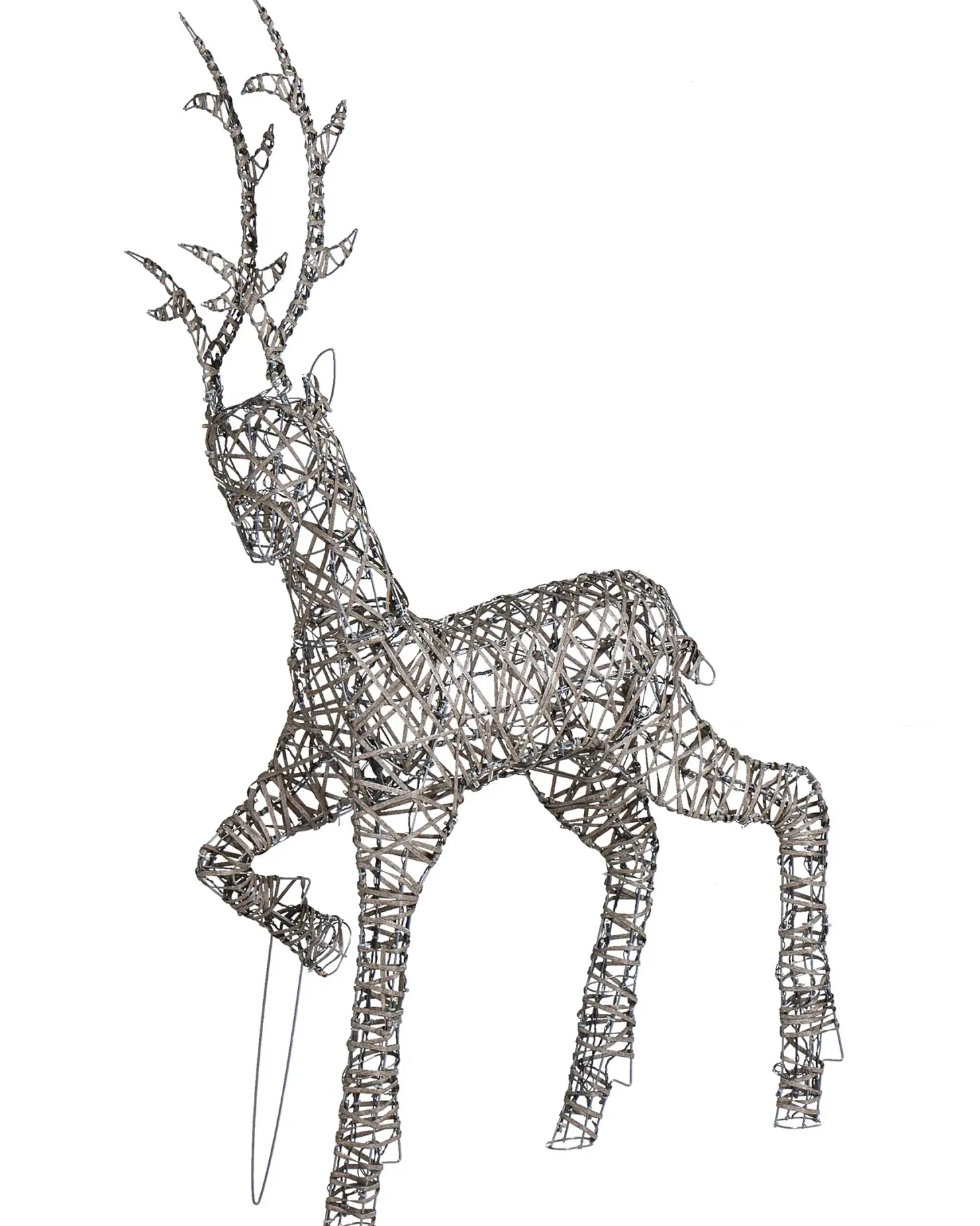 Dekoracja ogrodowa LED HUSAVIK Renifer 140 cm Srebrny