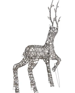 Dekoracja ogrodowa LED HUSAVIK Renifer 140 cm Srebrny