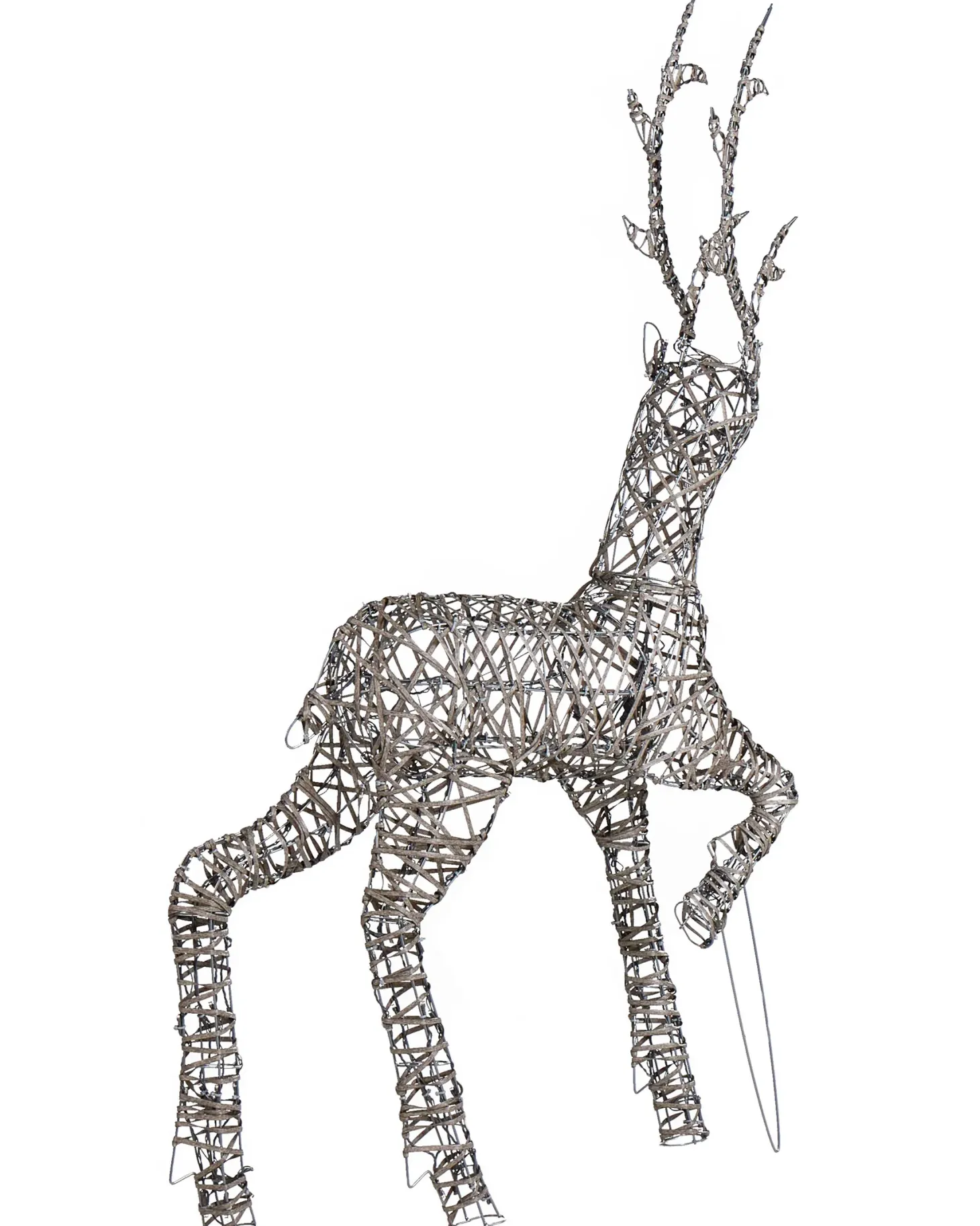 Dekoracja ogrodowa LED HUSAVIK Renifer 140 cm Srebrny