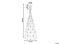 Dekoracja ogrodowa LED ICELAND Choinka 120 cm Kolorowy