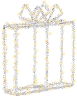Dekoracja ogrodowa LED KEMI Prezenty świąteczne 25 cm Biały