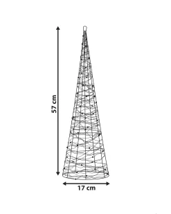 Dekoracja ogrodowa LED KOTALA Choinka 57 cm Srebrny