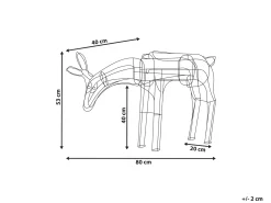 Dekoracja ogrodowa LED KRISTNES Ruchoma sarna 53 cm Biały