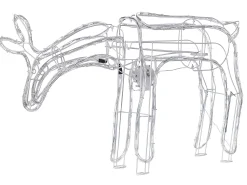 Dekoracja ogrodowa LED KRISTNES Ruchoma sarna 53 cm Biały
