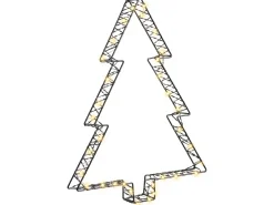 Dekoracja ogrodowa LED LOFSEN Choinka 45/35/25 cm Czarny