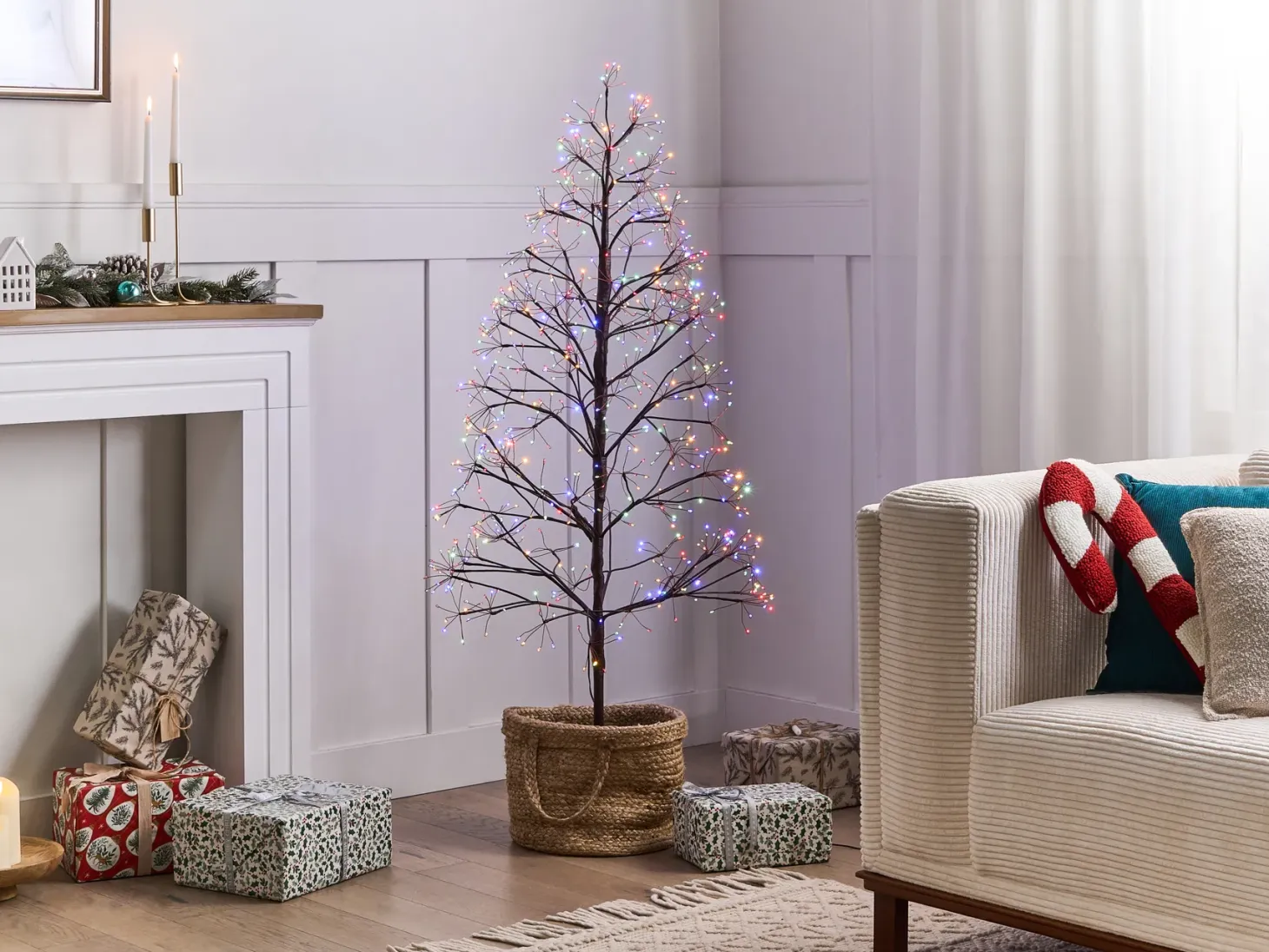 Dekoracja ogrodowa LED LONKARI Drzewko 150 cm Brązowy