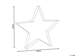 Dekoracja ogrodowa LED MADUM Gwiazda 50 cm Srebrny