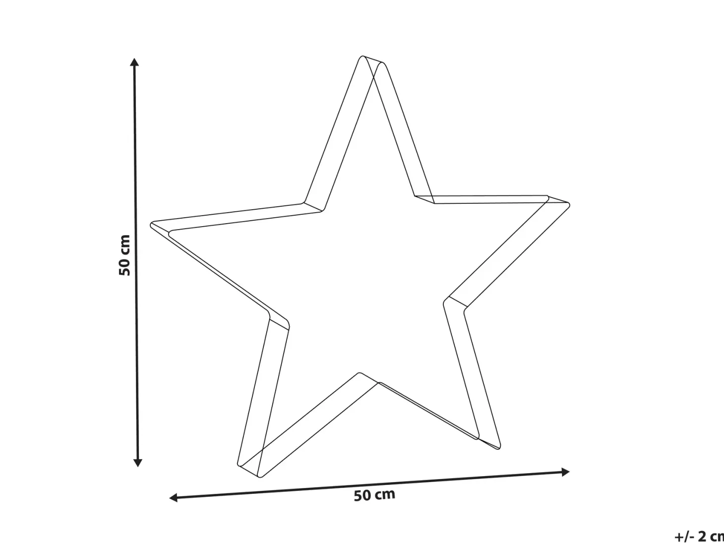 Dekoracja ogrodowa LED MADUM Gwiazda 50 cm Srebrny
