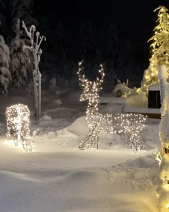Dekoracja ogrodowa LED MAHLATTI Renifer 128 cm Czarny