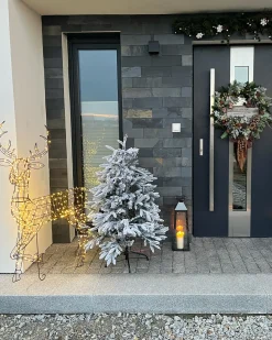 Dekoracja ogrodowa LED MAHLATTI Renifer 128 cm Czarny