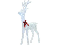 Dekoracja ogrodowa LED MALAREN Renifer 140 cm Biały