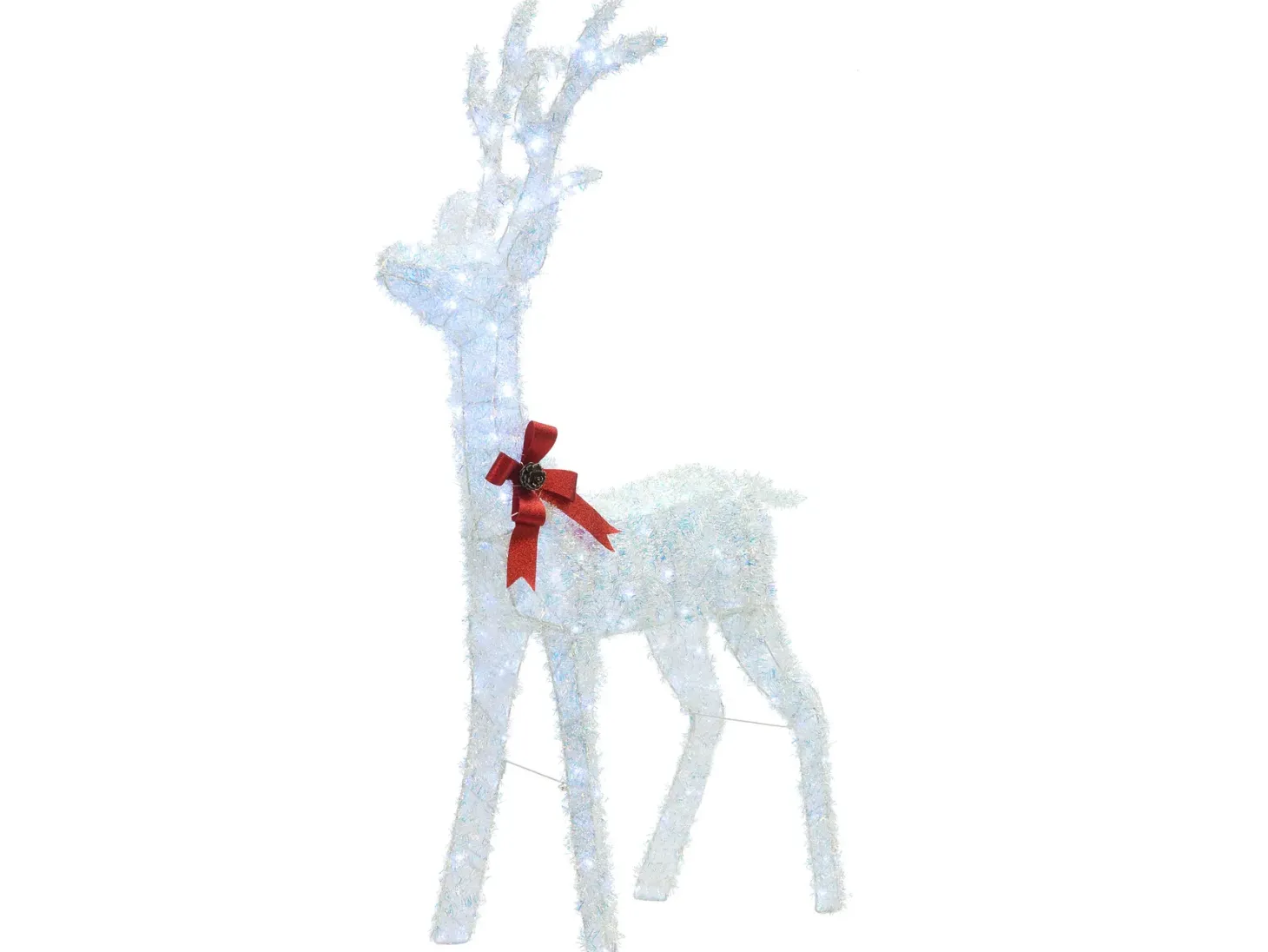 Dekoracja ogrodowa LED MALAREN Renifer 140 cm Biały
