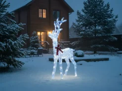 Dekoracja ogrodowa LED MALAREN Renifer 140 cm Biały