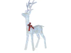 Dekoracja ogrodowa LED MALAREN Renifer 140 cm Biały