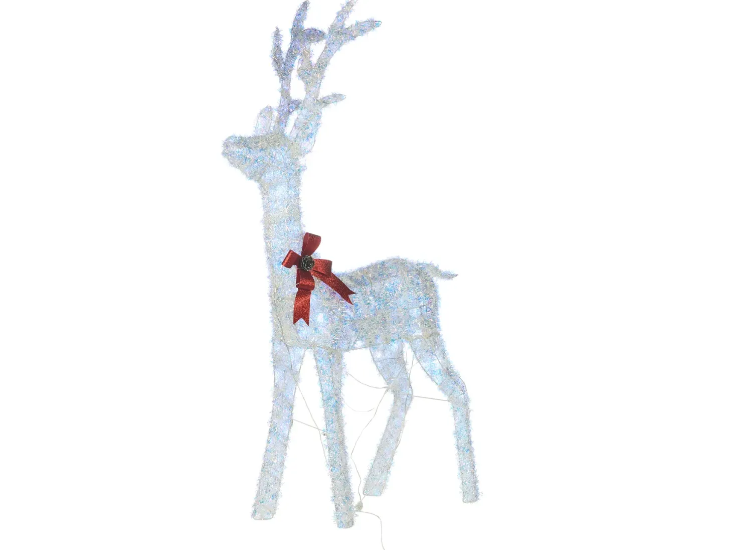 Dekoracja ogrodowa LED MALAREN Renifer 140 cm Biały