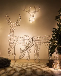 Dekoracja ogrodowa LED NARUSKA Renifer 70 cm Czarny