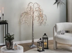 Dekoracja ogrodowa LED NILLAKA Drzewko 145 cm Srebrny