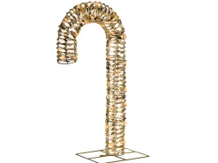 Dekoracja ogrodowa LED NORRESO Laska cukrowa 74 cm Złoty