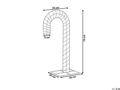 Dekoracja ogrodowa LED NORRESO Laska cukrowa 74 cm Złoty
