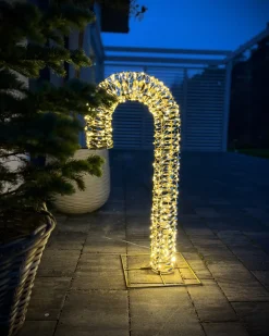 Dekoracja ogrodowa LED NORRESO Laska cukrowa 74 cm Złoty