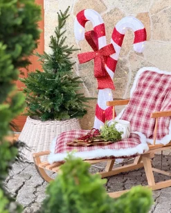 Dekoracja ogrodowa LED OLASVIK 90 cm Biały Czerwony